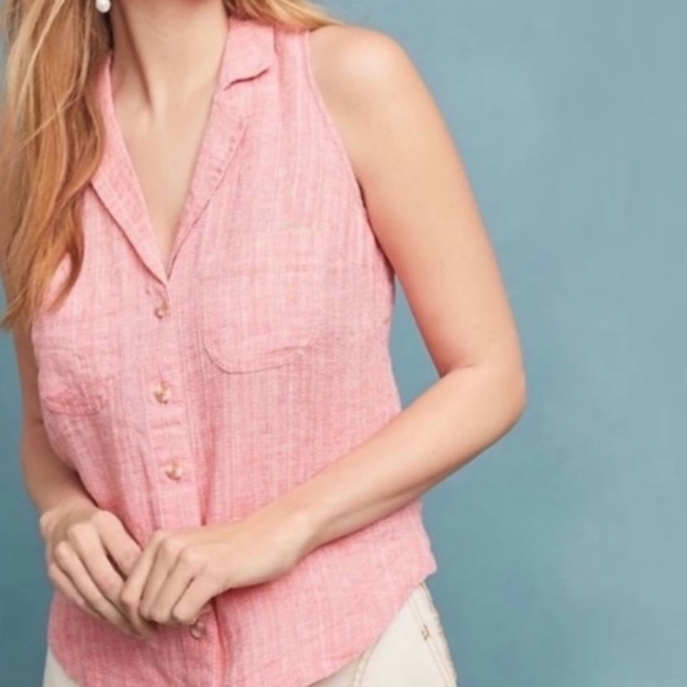 ANTHROPOLOGIE Linen Top